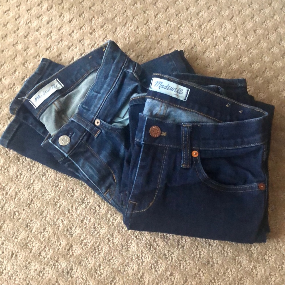 Two for one dark Madewell jeans!